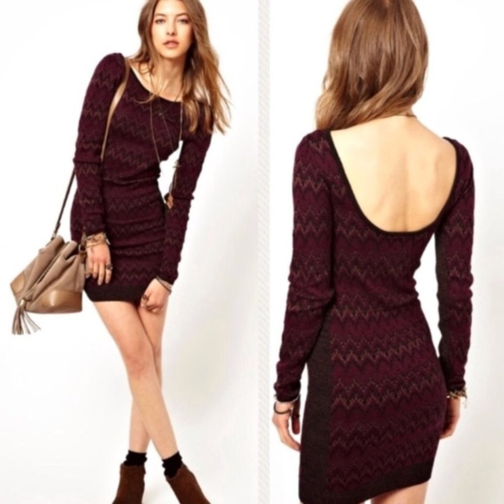 New Free People Cozy Cabin Zigzag Bodycon Dress Woman S Nordstrom